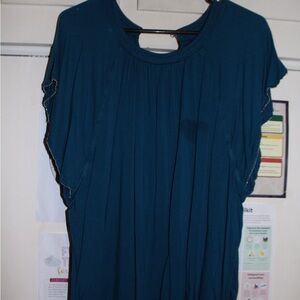 Teal Pleated Dress